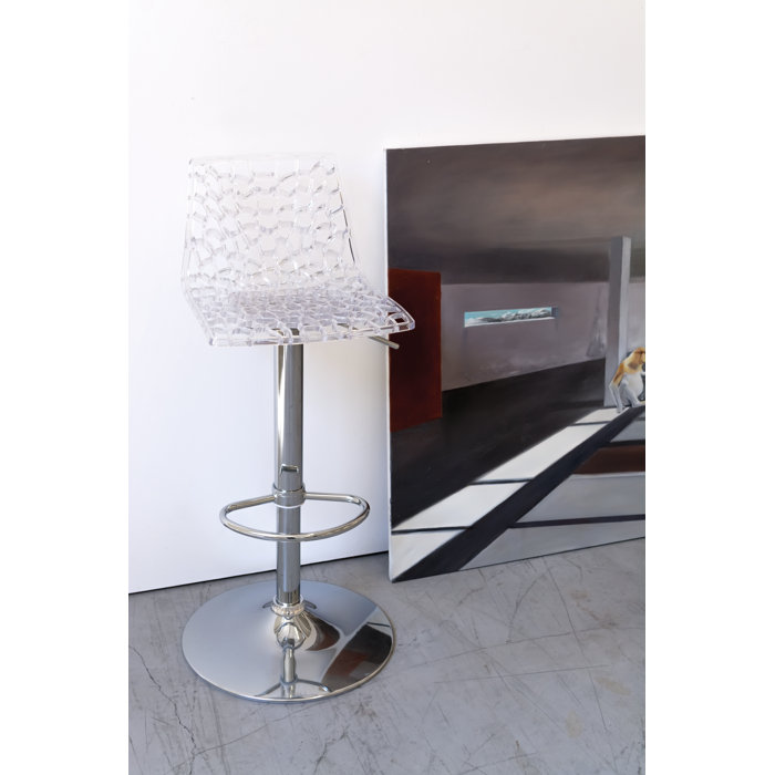 GRANDSOLEIL Spider Height Adjustable Swivel Bar Stool Wayfair.co.uk